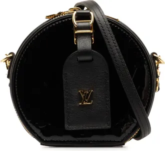 Louis Vuitton Black Vernis Mini Boite Chapeau Souple Crossbody Bag
