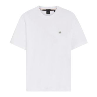 HUGO BOSS Tops, Heren, Wit, L, Katoen, C-Taut 01 T-Shirt