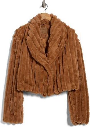 Blank NYC Faux Fur Crop Jacket in Time Flies at Nordstrom Rack, Size Large