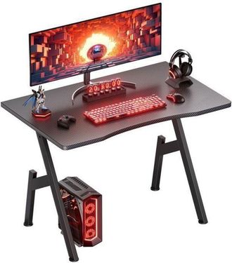 OEM Escritorio Gaming - Hlonone - Modelo Ergon&oacute;mico - 80 X 50 Cm - Fibra De Carbono - Negro