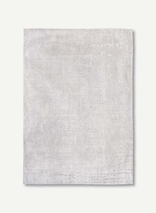 Louis De Poortere Baobab Design - Alfombra Estructurada Efecto Terciopelo - Hecha En B&eacute;lgica - Acabado A Mano - Natural Antideslizante - 100% Poli&eacute;ster - Tsingy Oyster 