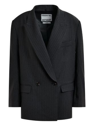 Essentiel pinstripe double-breasted blazer - Blue