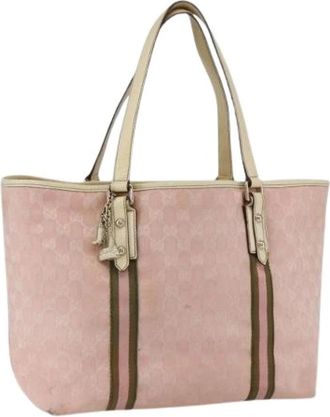 Gucci Pre-owned Vintage Tote Bag - Dames - Vintage Shopper - Roze - ONE Size - Leer - Vintage