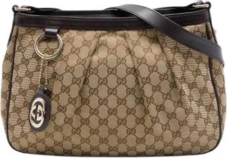 Gucci Pre-owned Sukey Crossbody - Dames - Vintage Schoudertas - Beige - ONE Size - Leer - Vintage