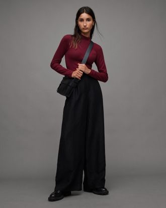 AllSaints Rina Long Sleeve Roll Neck Top