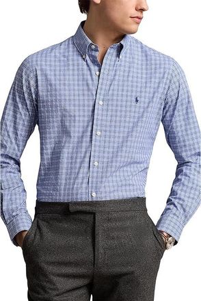 Polo Ralph Lauren Classic Fit Stretch Poplin Shirt Mens Clothing Blue : 2XL, Cotton