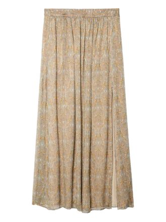 Zadig&Voltaire Jady maxi-rok met paisley-print - Beige