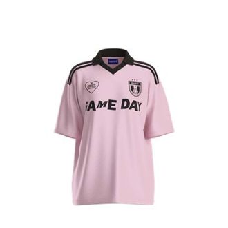HUGO BOSS Womens Hugo Dila B Football Inspired T-Shirt in Pink