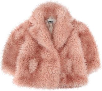 Ganni Faux Fur Coat-Donna