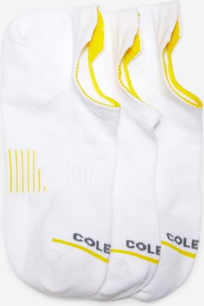 Cole Haan Mens ZER&Oslash;GRAND 3-Pair Liner Socks - White
