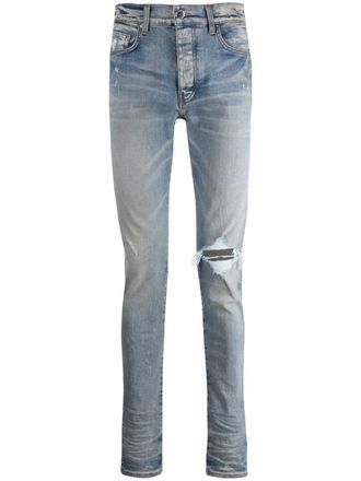 Amiri Jeans skinny con effetto vissuto - Blu