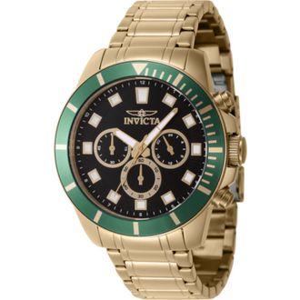 Invicta Pro Diver Chronograph GMT Quartz Black Dial Mens Watch 46043