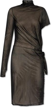 Maison Margiela Asymmetrische Midi-jurk - Dames - Casual kleedjes - Zwart - XS - Kleedjes