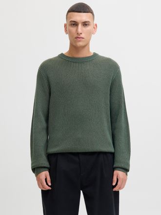 Jack & Jones Strickpullover JACK & JONES JJEDOVER KNIT CREW NECK SN, Herren, Gr. XL, gr&uuml;n (rosin), Strick, Obermaterial: 42% Baumwolle, 40% Polyacryl, 18% Polyeste