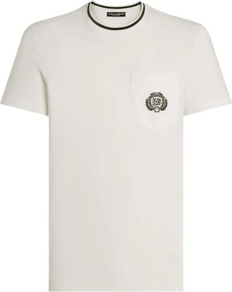 Dolce & Gabbana T-shirt con taschino - Bianco