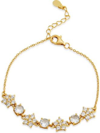Savvy Cie Jewels Twinkling Stars Cubic Zirconia Bracelet in Yellow at Nordstrom Rack