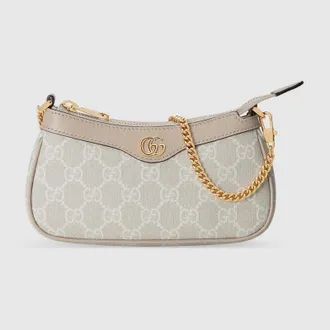 Gucci Ophidia Mini Bag, White, GG Canvas
