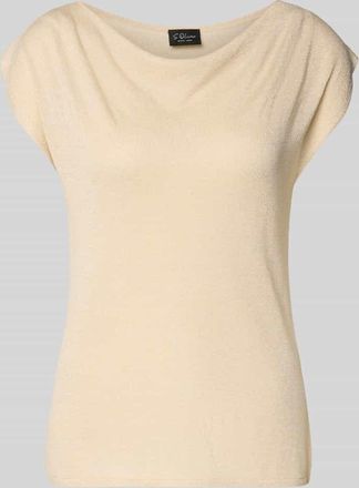 s.Oliver Black Label Relaxed Fit T-Shirt aus Viskose-Mix in Beige, Gr&ouml;&szlig;e 34