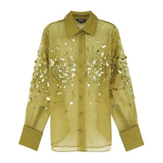 Retrof&ecirc;te Blusa Quilly Ricamata - - Blouses & Shirts - Donna - Verde - M