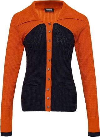 Kiko Kostadinov Cardigan Rover con inserti - Rosso