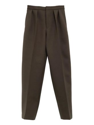 Jacquemus pleated-front trousers - men - Virgin Wool/Elastane - 46 - Brown