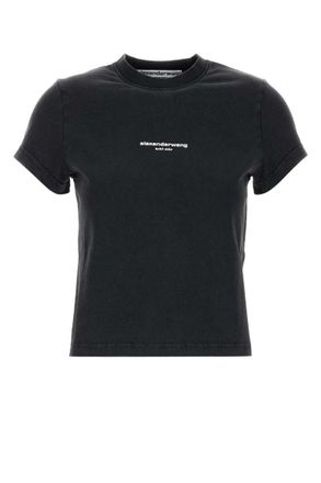 Alexander Wang Black Logo Crew Neck T-Shirt