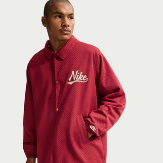 Nike Mens Nike Sportswear Club Coaches Jacket in Red | II4377-613