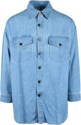 Philippe Model Blue Cotton Viscose Shirt