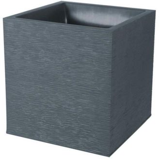 Eda Eda - Vaso Cuadrado Graphit - 39 X 39 X 43 Cm - 35 L - Gris Antracita
