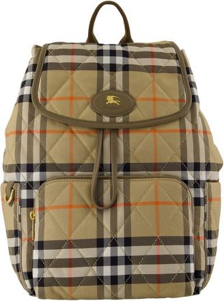 Burberry Womens Horseshoe S21 Backpack Beige Synthetic