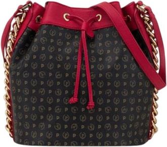 Pollini Heritage Print Crossbody Bucket Tas - Dames - Schoudertassen - Rood - ONE Size - Tassen