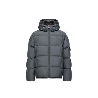 Moncler Moncler Himalaya Hooded Short Down Jacket, Men, Grey, Size: 0