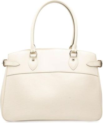 Louis Vuitton Pre-owned Handbags, female, White, Size: ONE SIZE Pre-owned Structured Leather Top Handle Bag