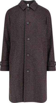 Hev&ograve; Cappotto monopetto - - Coats - Uomo - Marrone - S