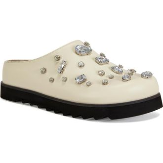 Azalea Wang Voncile Embellished Platform Mule in Bone at Nordstrom Rack, Size 6.5
