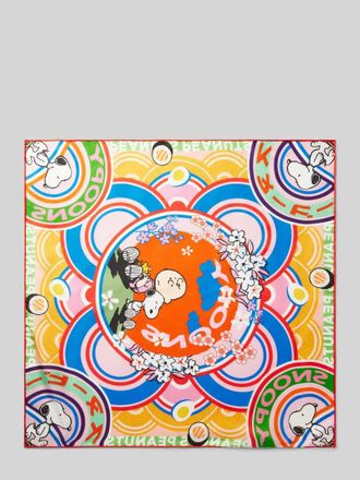 Codello Schal mit Peanuts-Print aus reiner Seide in Orange, Gr&ouml;&szlig;e 1