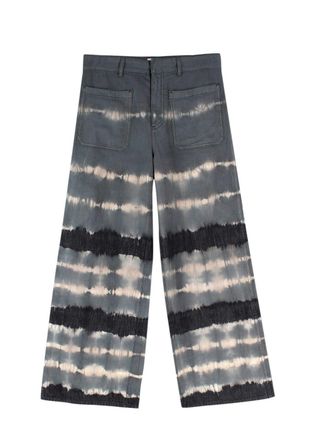 Dior Grey Tie Dye Wide Leg Jeans Size XS