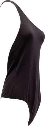 Alexander McQueen One-Shoulder Polyamide Bodysuit - Black