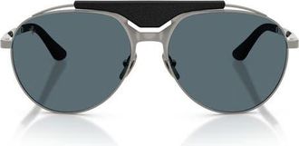 Ferrari 59mm Pilot Sunglasses in Gunmetal /Blue at Nordstrom