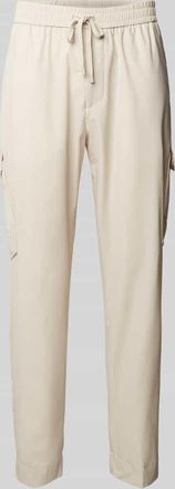 HUGO BOSS Tapered Fit Cargohose mit elastischem Bund Modell Urbanex in Beige, Gr&ouml;&szlig;e 56