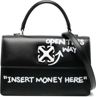 Off-white Jitney 1.4 leather tote bag - women - Leather/Polyester/Polyurethane - OS - Black