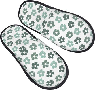 Generic Women Men House Slippers Cute Naive Flower Slippers Casual Anti-Skid WomenS Slipper, For Travel, Home, Hotel, M