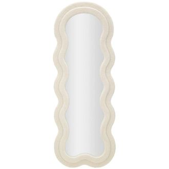 Dmora Dmora - Espejito Baquirivu, Espejo, Objeto de decoración de pared, Decoración de espejo, 40x4 h160 cm, Crema
