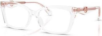 Michael Kors 55mm Rectangle optical glasses in Transparent at Nordstrom