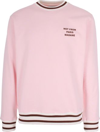 Dr&ocirc;le de Monsieur French Terry Sweatshirt with Slogan Print