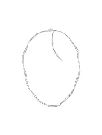 Calvin Klein Womens Curved Drop Necklace - Metallic - OS