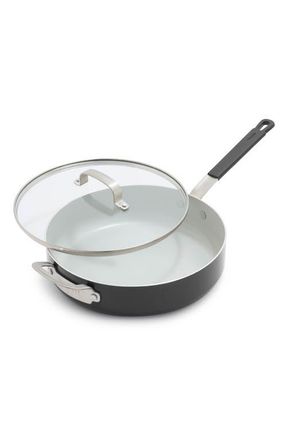 GreenPan x Bobby Flay Professional Ceramic Nonstick 4.5-Quart Saut&eacute; Pan with Lid in Graphite at Nordstrom