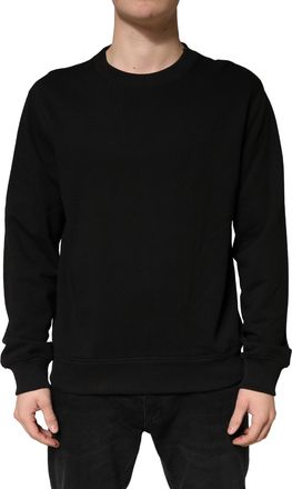 Dolce & Gabbana Mens Sweater Black Cotton Crewneck Sweatshirt Clothing