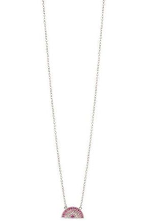 Sterling Forever Shades of Rainbow Cubic Zirconia Pendant Necklace in Silver/Pink at Nordstrom Rack