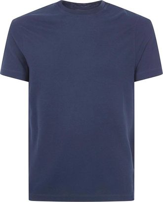 Zanone Slim Fit Crew Neck T-Shirt - Heren - T-shirts - Blauw - M - Katoen - Tops